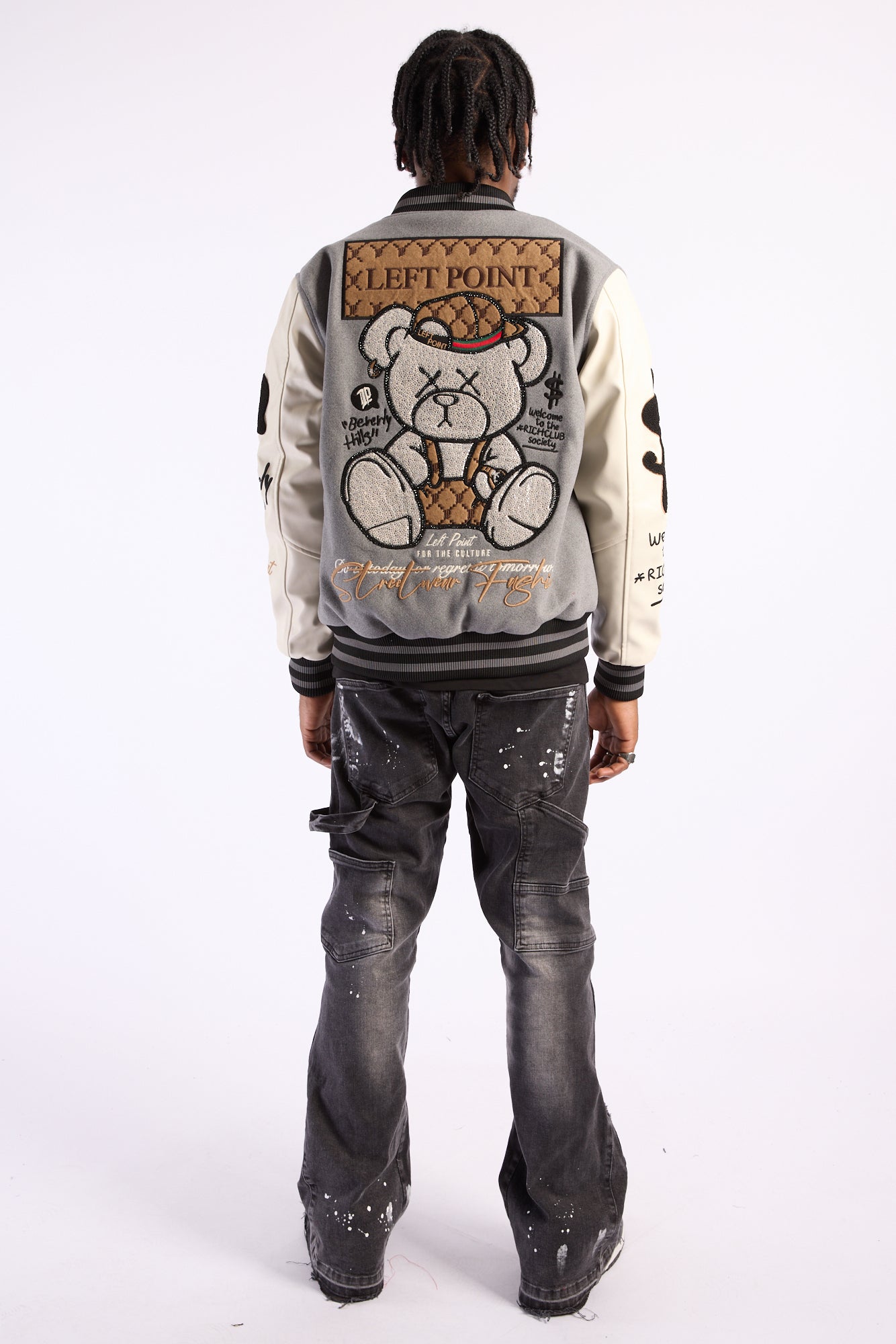 College Jackets GG Bear - Rhinostone KO24-196 – Left Point