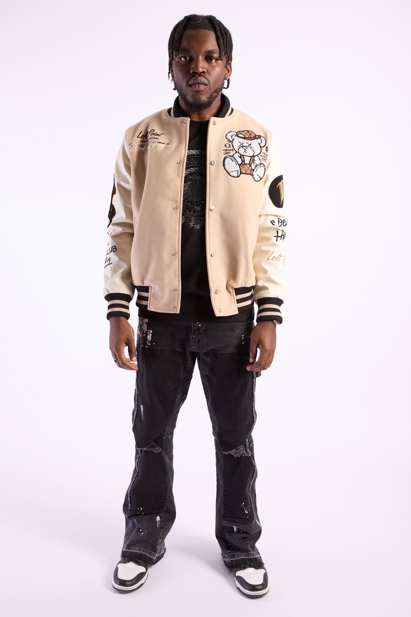 sandbank Mens USA Flag Slim Fit Bomber Jackets Zipper Up