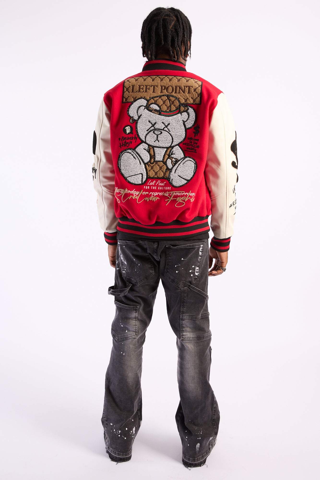 College Jackets GG Bear - Rhinostone KO24-196 – Left Point