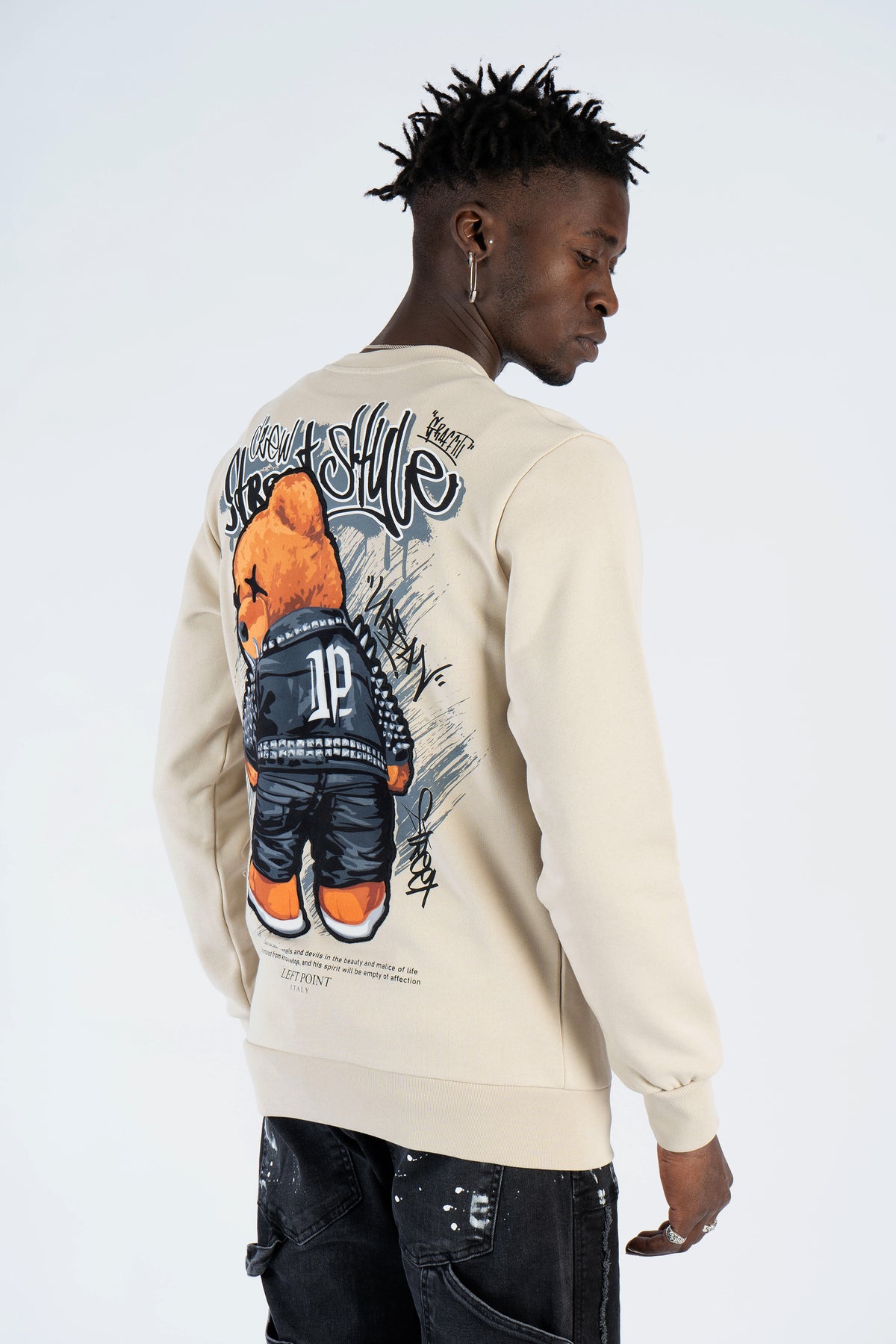Sweatshirt Bear Print W24-1179